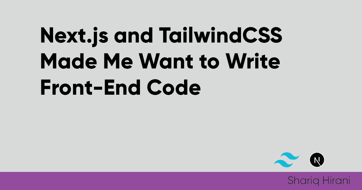 Next.js and TailwindCSS banner